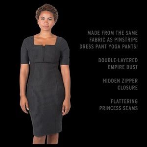 BetaBrand Executive Ponte dress gray pinstripe XL